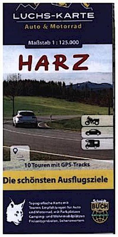 Luchskarte Harz  Auto & Motorrad 1 : 125 000