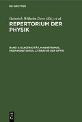 Electricität, Magnetismus, Erdmagnetismus, Literatur der Optik