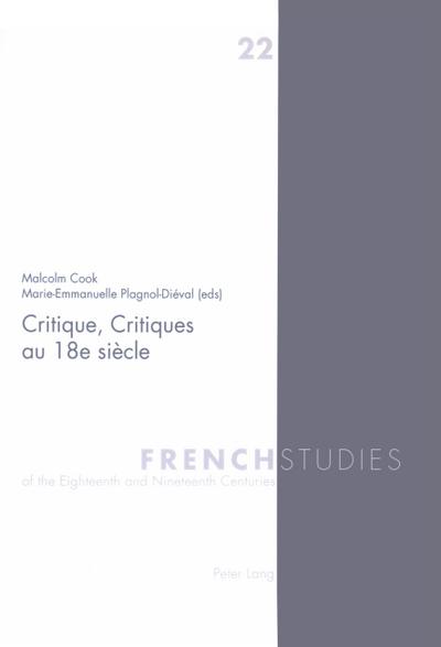 Critique, Critiques au 18e siècle