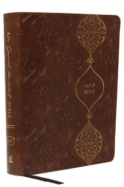 KJV, Journal the Word Bible, Imitation Leather, Brown, Red Letter Edition, Comfort Print