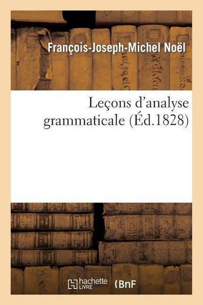 Leçons d’Analyse Grammaticale
