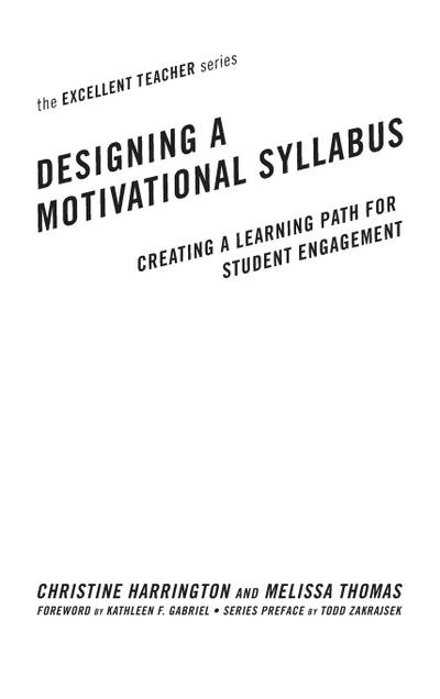 Designing a Motivational Syllabus