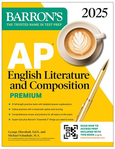 AP English Literature and Composition Premium, 2025: 8 Practice Tests + Comprehensive Review + Online Practice