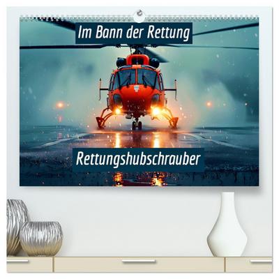 Im Bann der Rettung - Rettungshubschrauber (hochwertiger Premium Wandkalender 2026 DIN A2 quer), Kunstdruck in Hochglanz