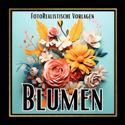 Blumen 3D Malbuch "Black & White"
