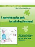 Talk less. Teach more! A nonverbal recipe book for
