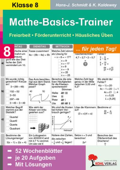 Mathe-Basics-Trainer / 8. Schuljahr Grundlagentraining für jeden Tag!