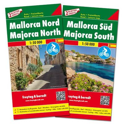 Mallorca Nord und Süd, Set, Autokarte 1:50.000