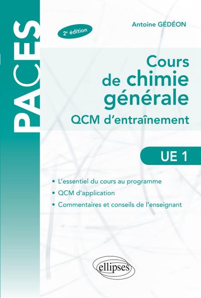 UE1 - Cours de chimie générale. QCM d’entraînement