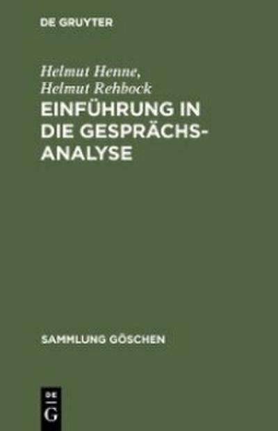 Einführung in die Gesprächsanalyse