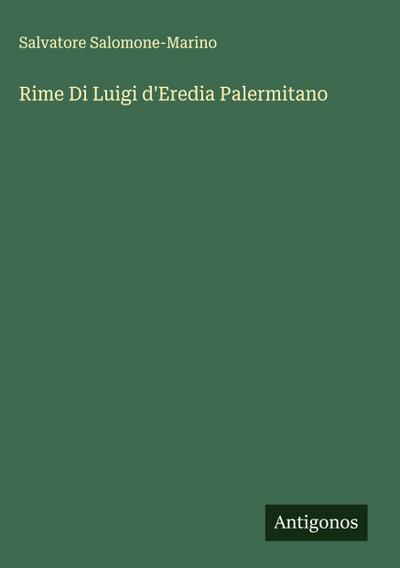 Rime Di Luigi d’Eredia Palermitano