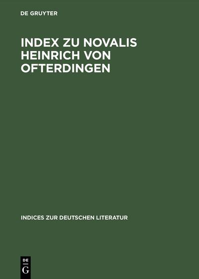Index zu Novalis Heinrich von Ofterdingen