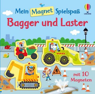 Mein Magnet-Spielspaß: Bagger und Laster