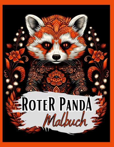 Schwarzes Malbuch "Roter Panda".