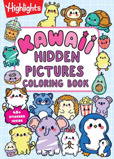 Kawaii Hidden Pictures Coloring Book