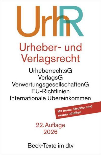 Urheber- und Verlagsrecht. UrhR