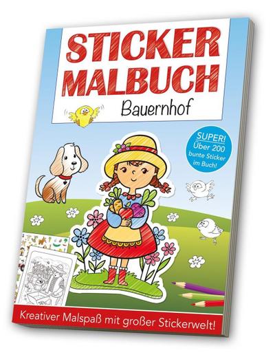 Stickermalbuch: Bauernhof