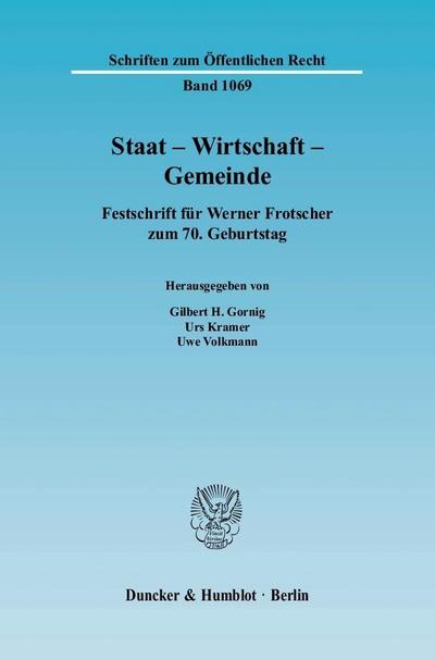 Staat - Wirtschaft - Gemeinde.