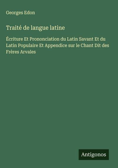 Traité de langue latine