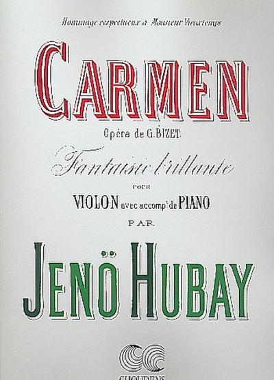 Carmen fantaisie brillantepour violon et piano
