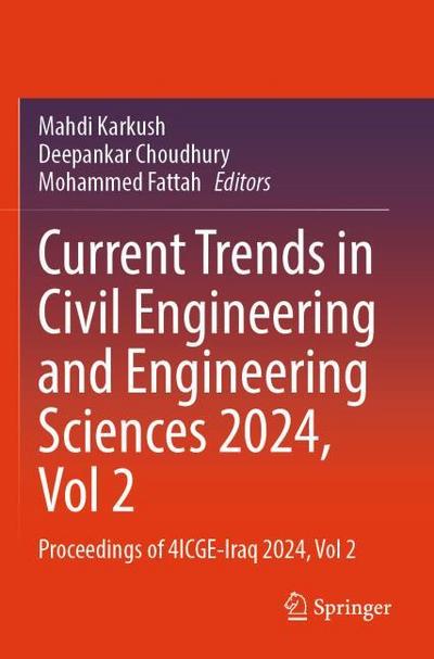 Current Trends in Civil Engineering and Engineering Sciences 2024, Vol 2
