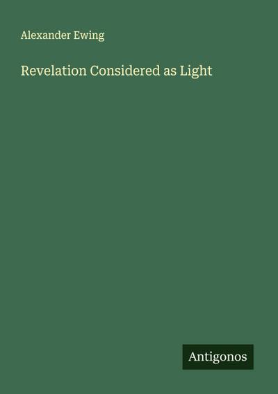 Revelation Considered as Light