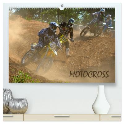 Motocross (hochwertiger Premium Wandkalender 2026 DIN A2 quer), Kunstdruck in Hochglanz