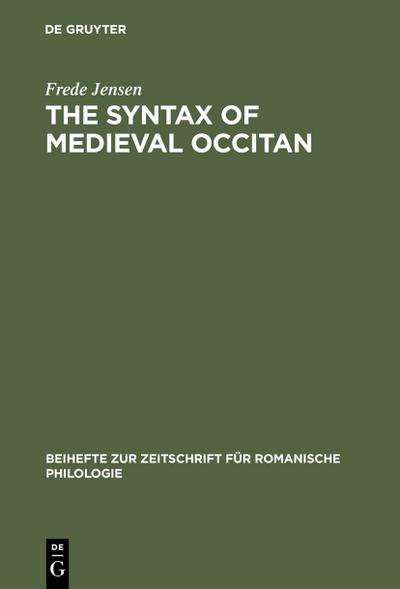 The syntax of medieval Occitan
