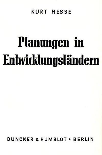 Planungen in Entwicklungsländern.