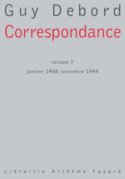Correspondance Volume 7
