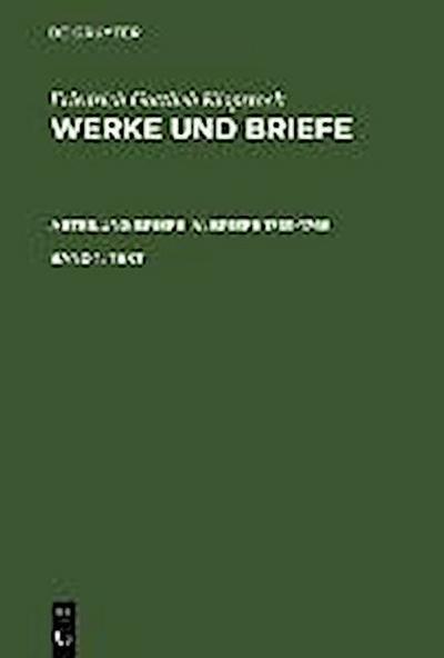 Klopstock, Friedrich Gottlieb: Werke und Briefe. Abteilung Briefe IV: Briefe 1759-1766 - Text