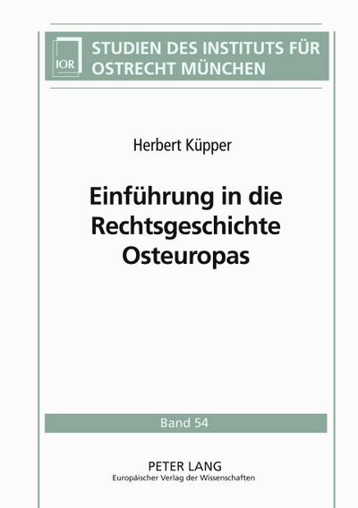 Einführung in die Rechtsgeschichte Osteuropas