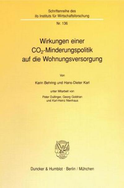 Wirkungen einer CO(2)-Minderungspolitik auf die Wohnungsversorgung.