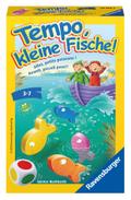 Ravensburger 23334 - Tempo, kleine Fische, Mitbringspiel für 1-6 Spieler, Kinderspiel ab 3 Jahren, kompaktes Format, Reisespiel, Brettspiel