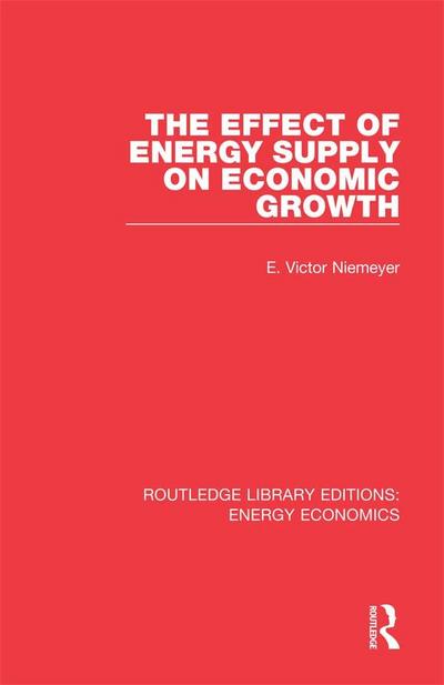 The Effect of Energy Supply on Economic Growth