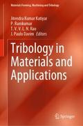 Tribology in Materials and Applications