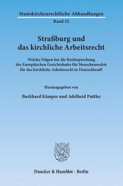 Straßburg und das kirchliche Arbeitsrecht.