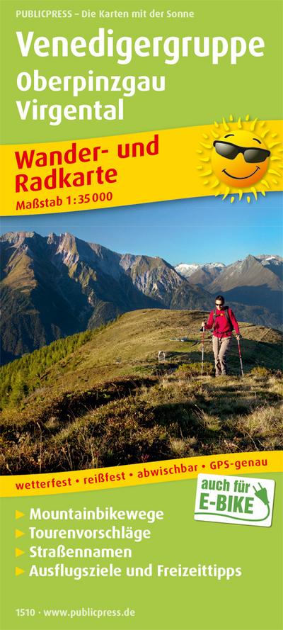 Venedigergruppe, Oberpinzgau, Virgental: Wander- und Radkarte mit Ausflugszielen & Freizeittipps, wetterfest, reißfest, abwischbar, GPS-genau. 1:35000 (Wander- und Radkarte / WuRK)