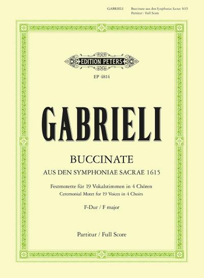 Gabrieli, G: Buccinate in F for 19 Voices and Ensemble (Voca