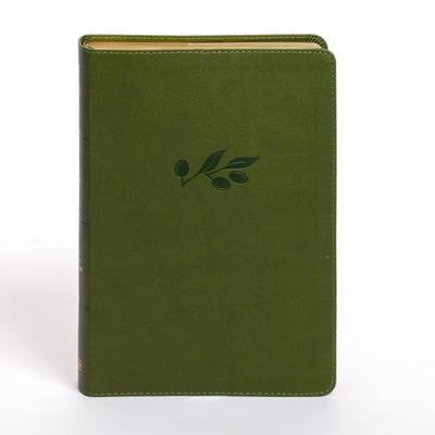 KJV Personal Size Giant Print Bible, Olive Leathertouch