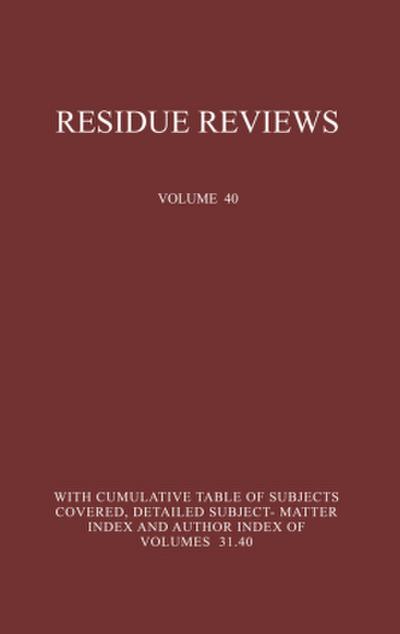 Residue Reviews
