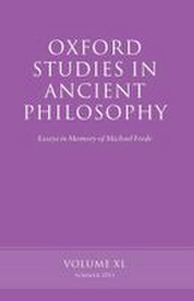 OXF STUDIES ANCIENT PHILOSOPHY VOL 40 P