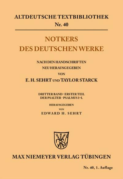 Notkers des Deutschen Werke