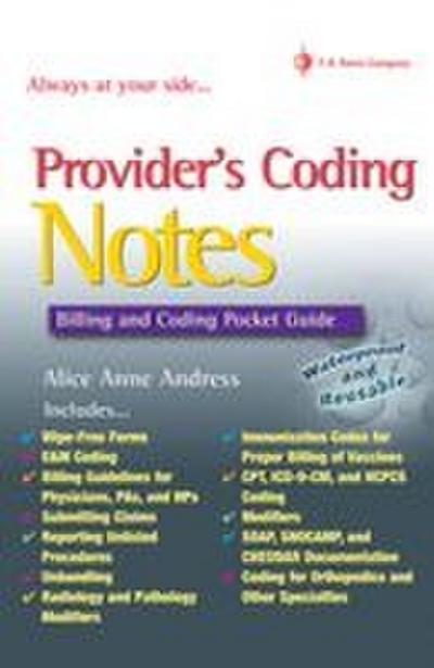 Provider’s Coding Notes
