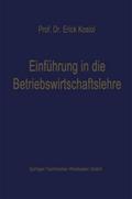 Einführung in die Betriebswirtschaftslehre