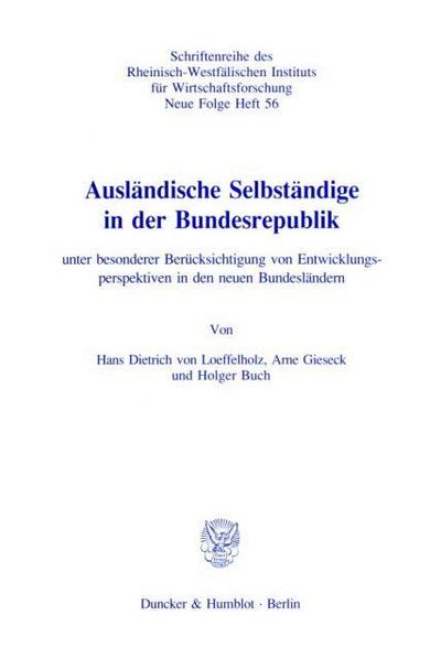 Ausländische Selbständige in der Bundesrepublik