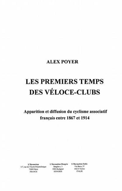 Premiers temps des veloce-clubs