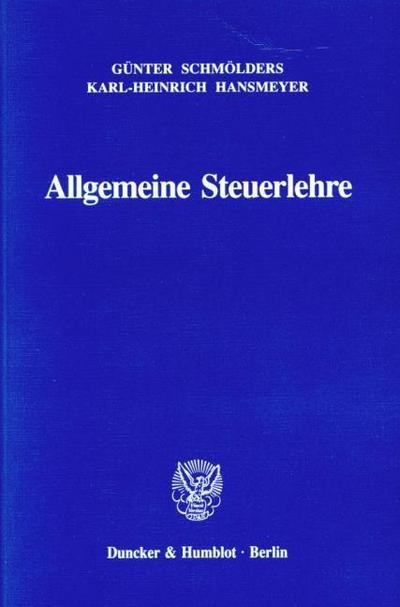 Allgemeine Steuerlehre.