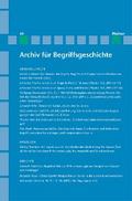 Archiv für Begriffsgeschichte. Band 48
