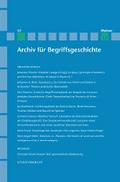 Archiv für Begriffsgeschichte. Band 52